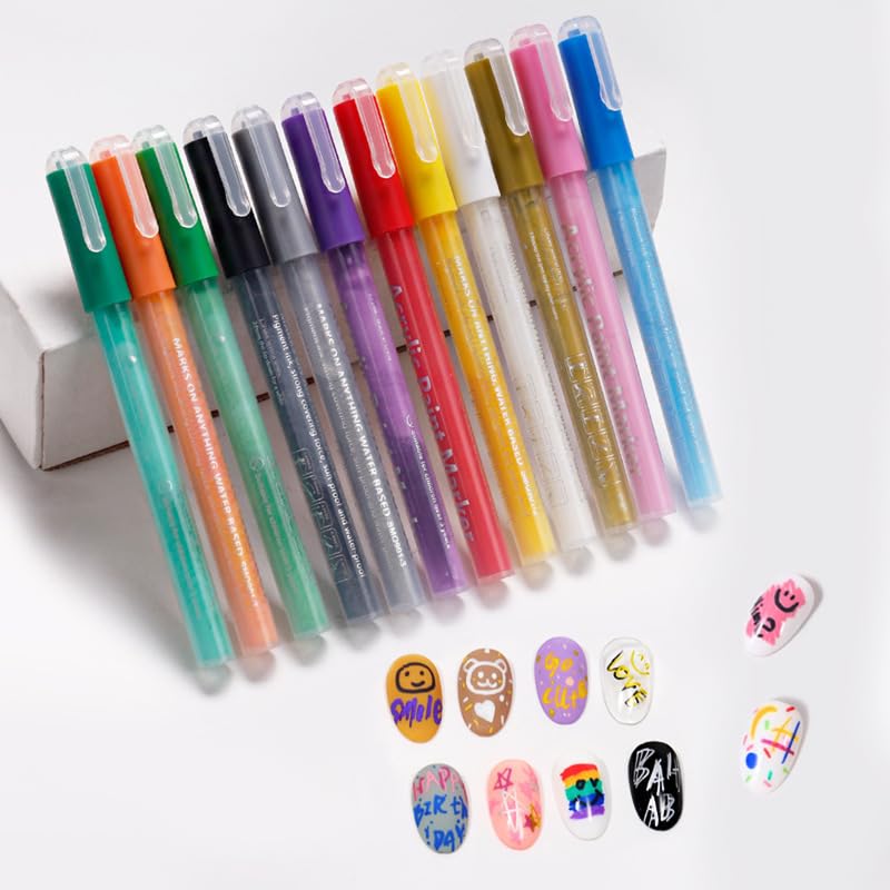Nail Polish Pen, 1 PCS Nail Art Pen, Nail Pencil, DIY Drawing Painting Pen, for Nails DIY (Silver)