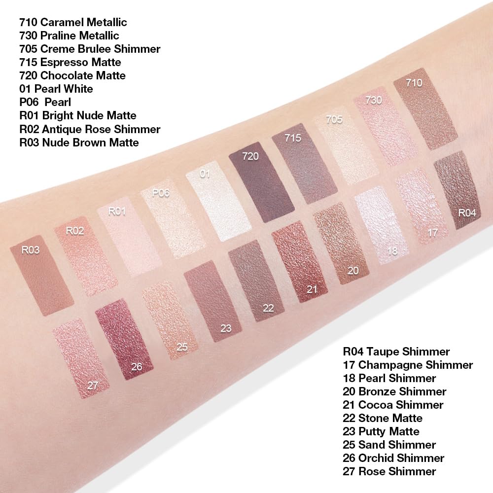 Kaely Single Cream Eyeshadow Pot, Sand Shimmer Eye Shadow for Older Women High Pigmented Waterproof, Natural Eyeshadow Palette Makeup Brightener, sombras en crema para ojos, Blendable, 25