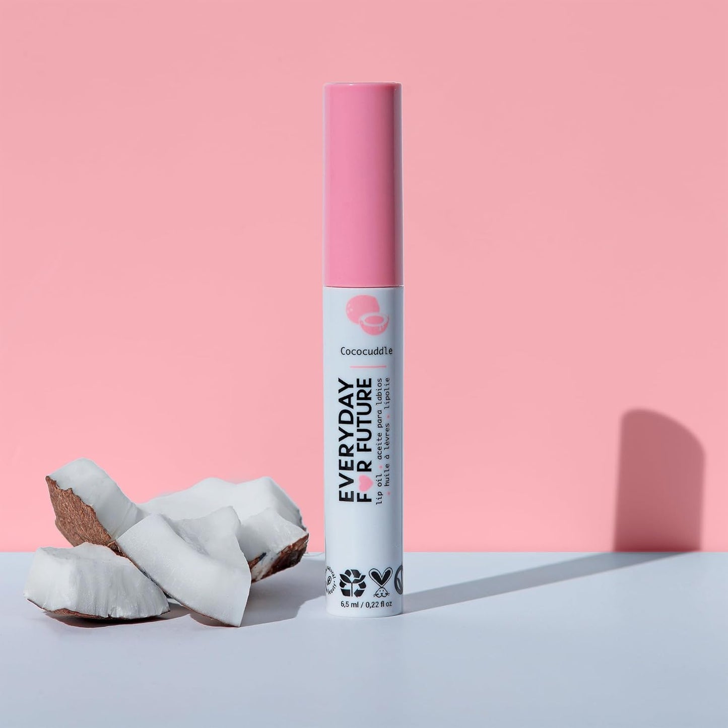 Coconut Lip Oil | Clear Transparent Lip Treatment with Coconut Oil | Moisturizing Lip Oil | Vegan & Cruelty Free Lip Oil | 99% Natural Lip Oil | PiƱa Colada 5 ml (Transparent)