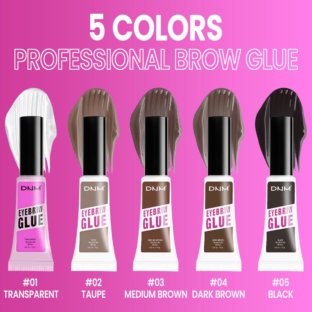 Kaely PROFESSIONAL MAKEUP Brow Glue, Tinted Eyebrow Gel, Eyebrow Mascara Waterproof, gel para cejas a prueba de agua, Eye Brow Fast Sculpt, Vegan & Cruelty-Free, 1Pcs-04 Dark Brown
