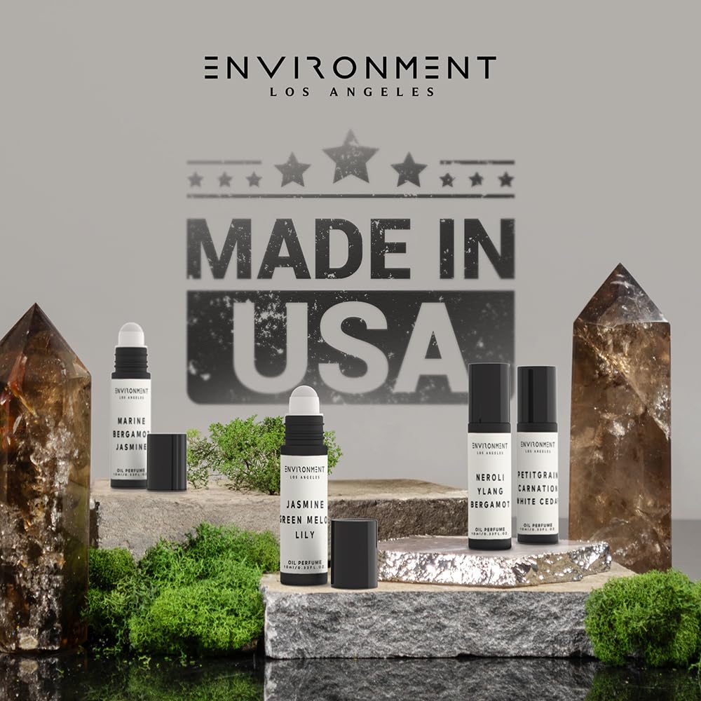 ENVIRONMENT Inspired by 5-Star Hotels DBCH 10ml Roll-on Perfume (Green Tea | Orange | Lemongrass) Body Oil Fragrance, Roll On Oil, Body Fragrance for Women & Men, Luxury Scents, Vegan & Cruelty-Free