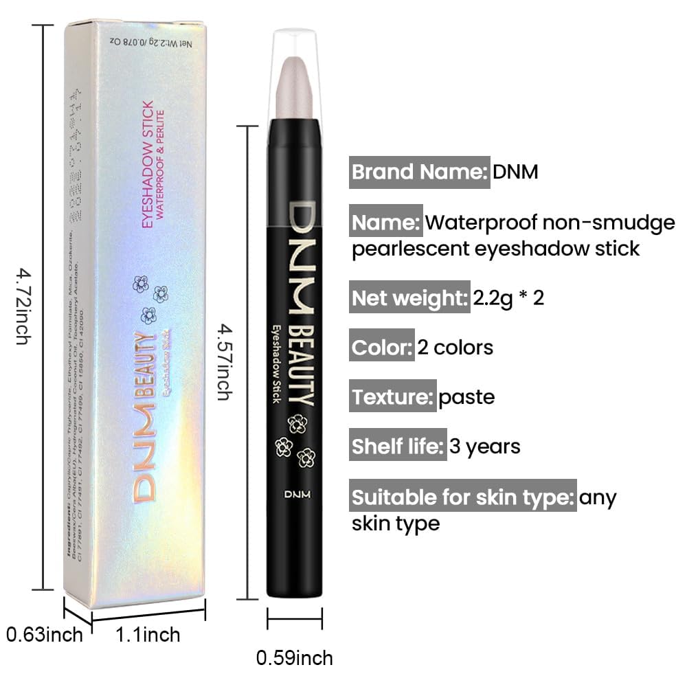 evpct 2Pcs Cream Eyeshadow Sticks Set for Eyes Waterproof, Taupe Shimmer Matte Eye shadow Stick Pencil Pen Bulk sombras en crema para ojos 19+19