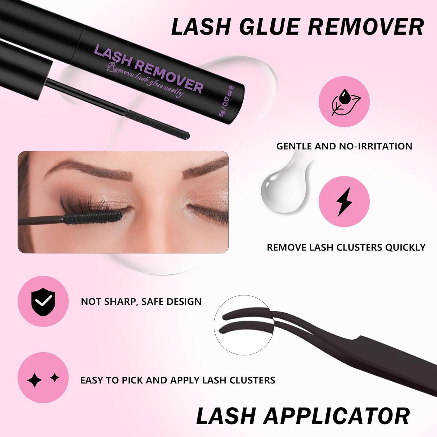 GAQQI Lash Clusters Kit, DIY Lash Extension Kit 120PCS Cluster Lashes C Curl, Wispy Eyelash Clusters 10-16MM with Lash Bond and Seal,Lash Remover and Lash Applicator (GQ19-KIT)