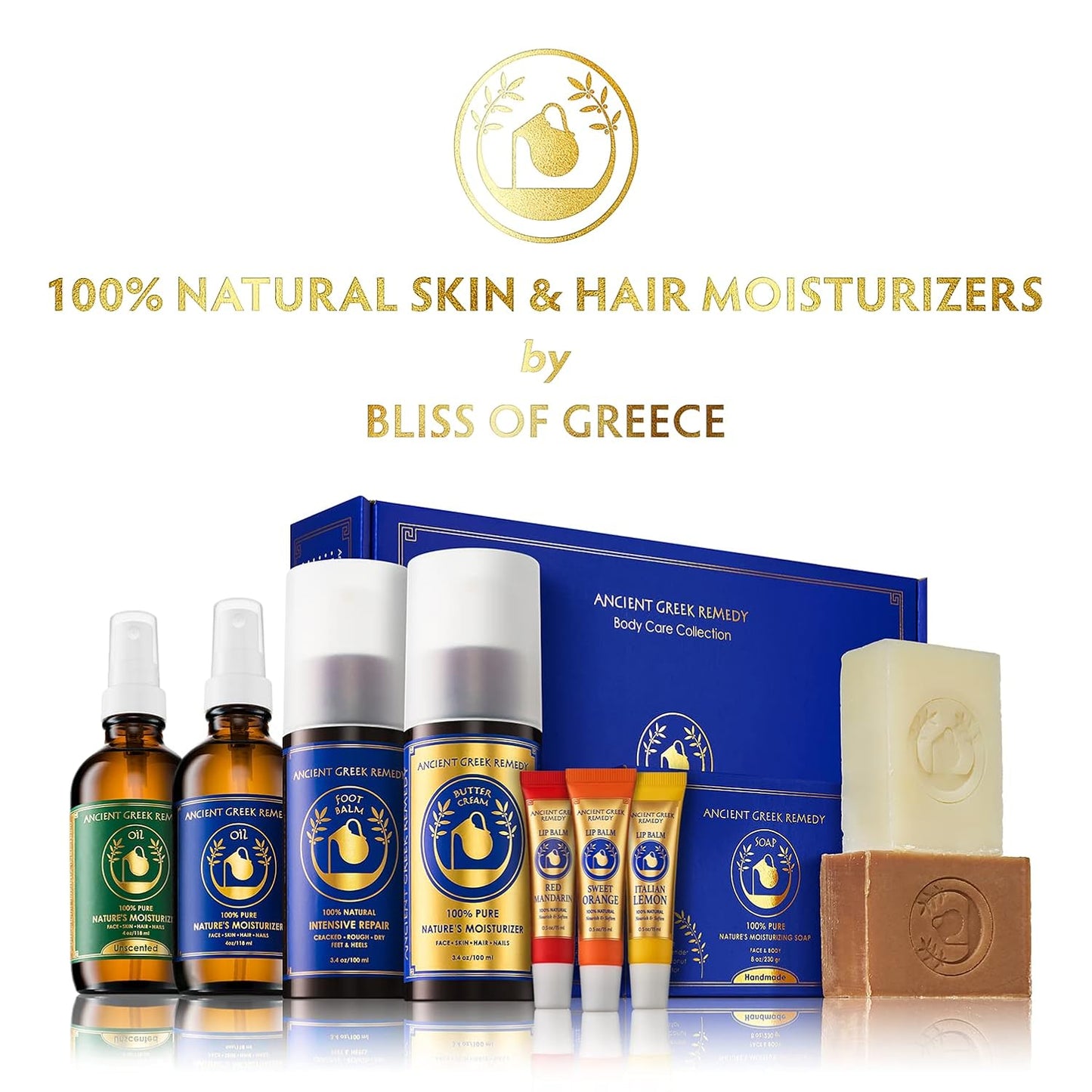 Ancient Greek Remedy - Hydrating Face Oil for Women - Anti-Aging Serum with Organic Jojoba, Rosehip, Sweet Almond, Olive, and Vitamin E - Fast Absorbing Body Oil for Dry Skin - Fragrance Free, 4 fl oz