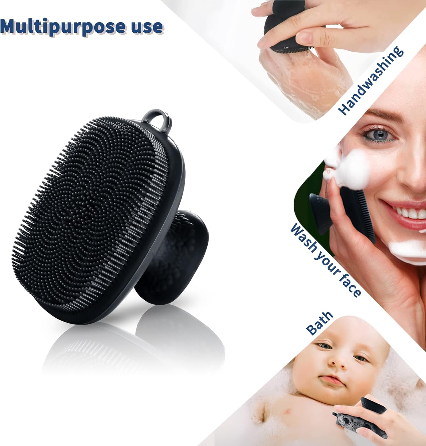 VWMYQ Face Scrubber 2 Pack Silicone Face Scrubber for Men Facial Cleansing Brush Silicone Face Wash Brush Manual Waterproof Cleansing Skin Care Face Brushes for and Exfoliating