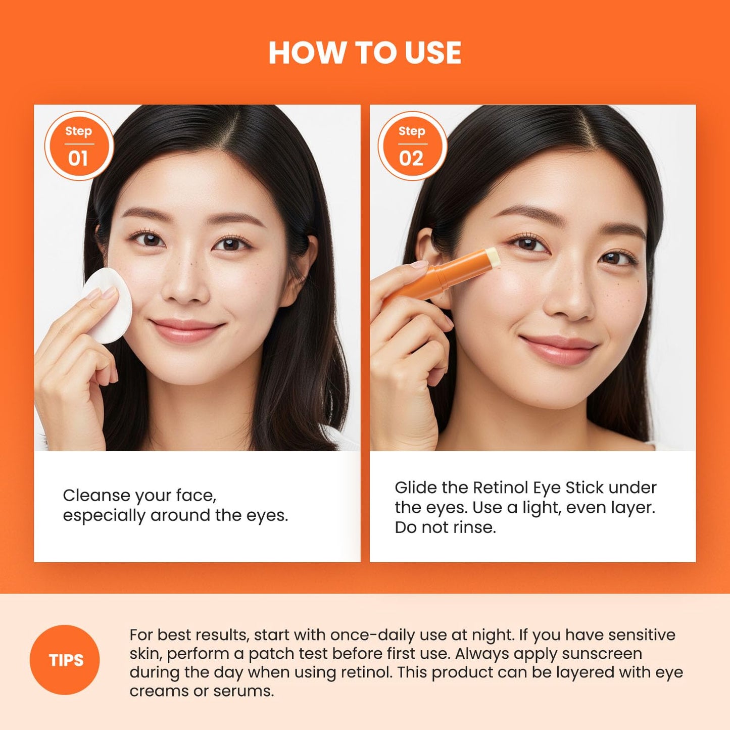VELAMO ADVANCED Retinol Eye Balm Stick: Made in Korea, Upgraded 8-IN-1 Formula with Collagen, Niacinamide & Peptides – Under Eye Cream for Dark Circles, Puffiness & Wrinkles, 0.35oz/10g
