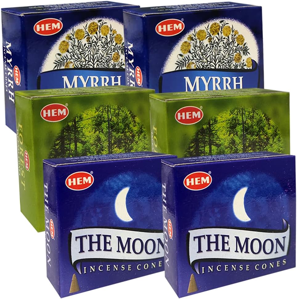 Forest The Moon Incense Cones & Holder Bundle Variety Pack from Hem Trumiri Insense Inscents Insencents Insence