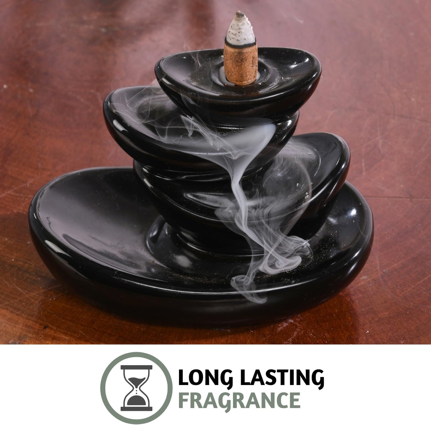 Folkulture Backflow Incense Cones for Waterfall | Set of 6 Waterfall Incense Cones Scented for Gifts | Balsam Cedarwood, Jasmine, Oud, Pumpkin Spice | Peppermint Inscents-Cones for Home