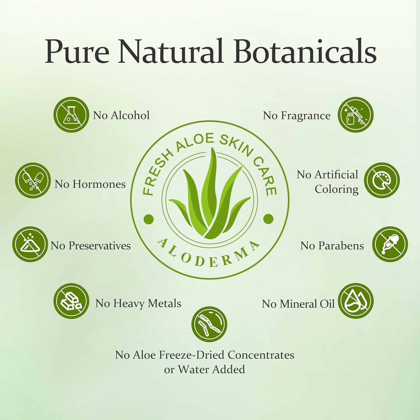 Aloderma 99% Organic Aloe Vera Gel Made within 12 Hours of Harvest - Pump Bottle - Lightweight Aloe Gel for Face and Body, Soothing and Hydrating Sunburn Relief, Great for Scalp & Hair, 3btls x 10.6oz