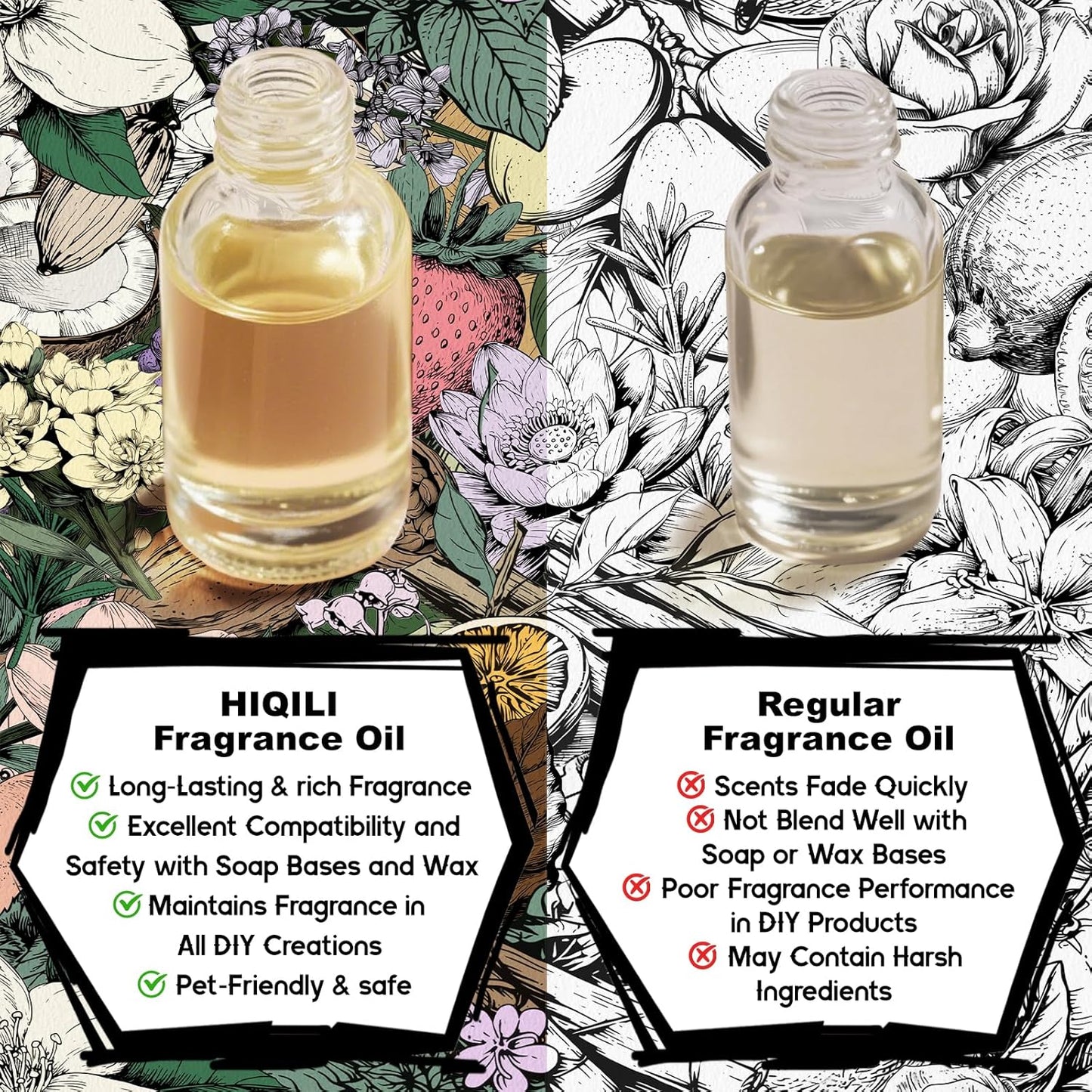 HIQILI Geranium Fragrance Oil for Home Diffuser, Relaxation, Essential Oil for Candle & Soap Making, Long-Lasting Scents, Car Freshies - 5.07 Fl Oz
