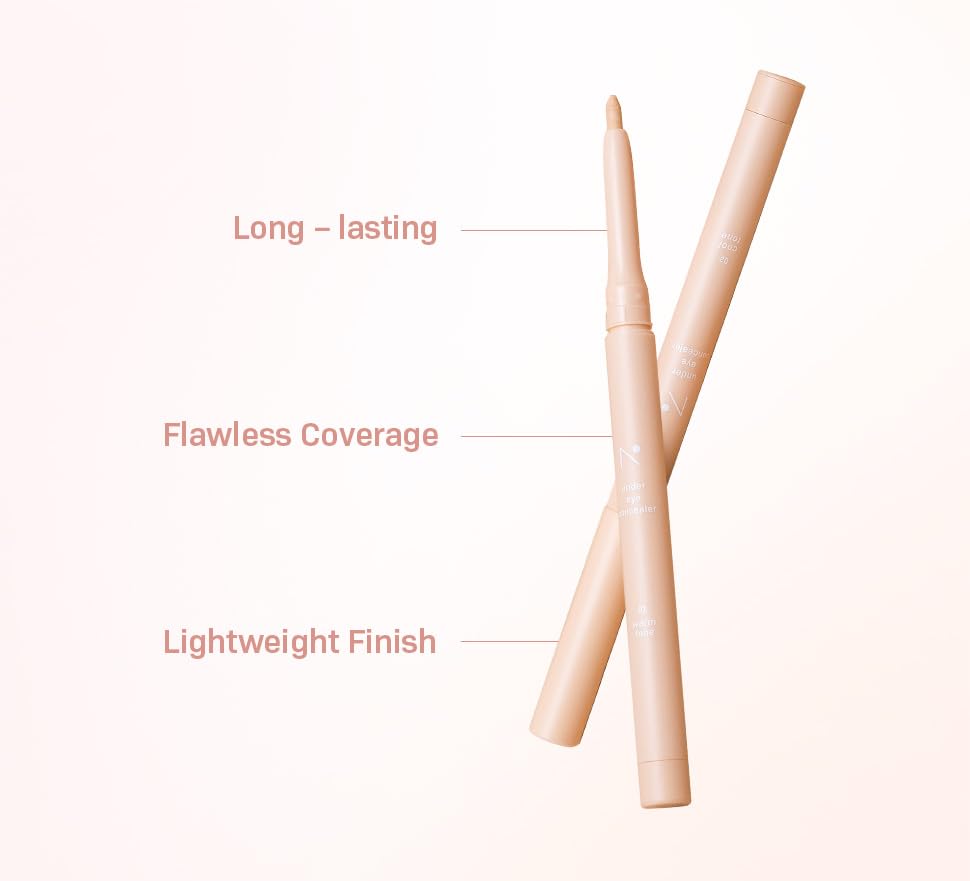 Under Eye Highlighter Pencil (01 warm) | Nobev Under Eye Concealer Pencil for Flawless Coverage | Korean Aegyo Sal Highlighter
