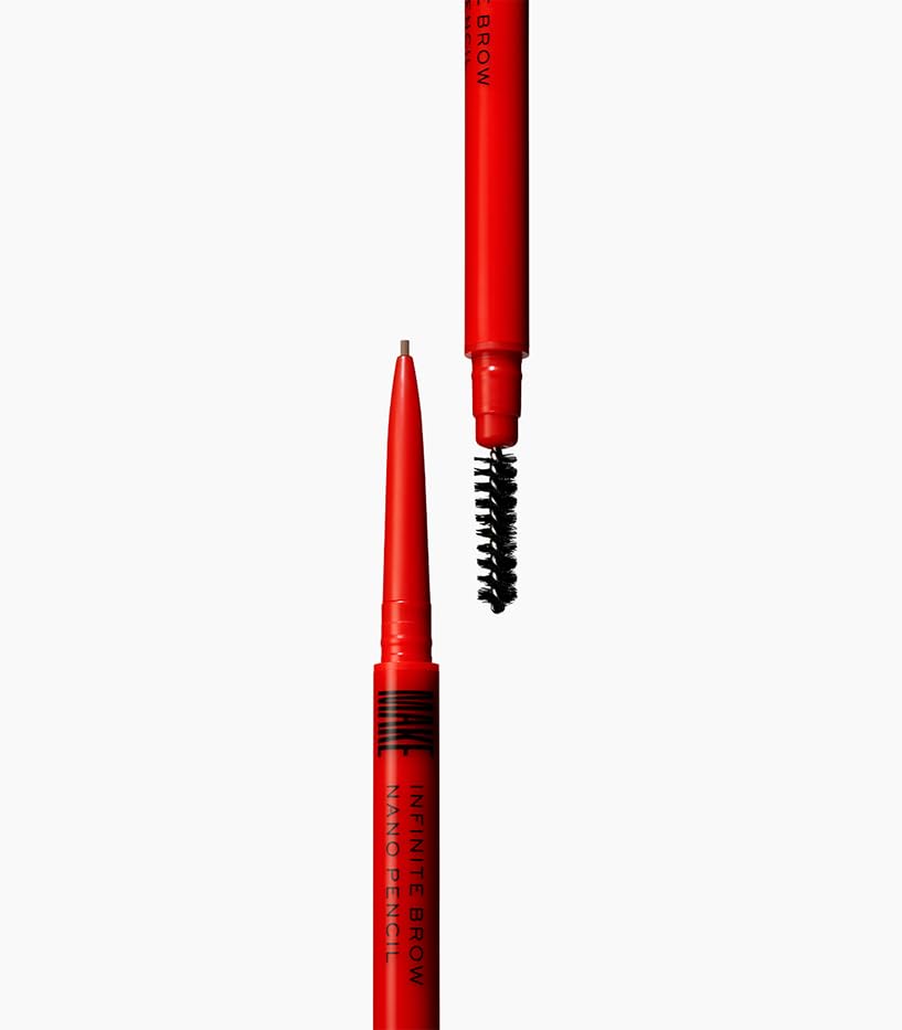 MAKE Beauty Nano Brow, Micro Eyebrow Pencil. Long-Lasting Smudgeproof Eye Brow Makeup for Hairlike Lines. Precision Liner for Natural-Looking Eyebrows - Shade, Cool Taupe Medium Brown