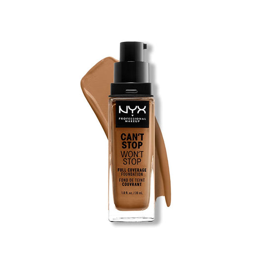 NYX PROFESSIONAL MAKEUP Can't Stop Won't Stop Foundation, 24h Full Coverage Matte Finish - Almond