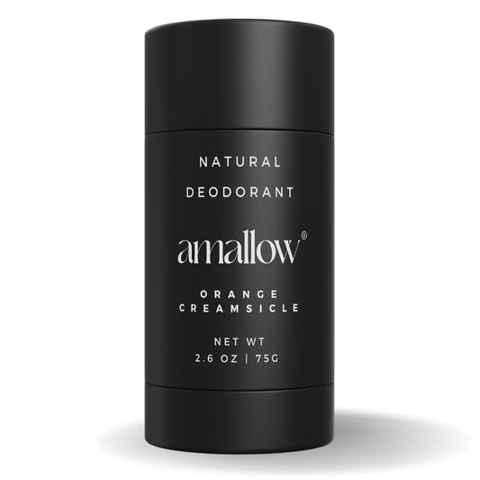 Amallow - Natural Deodorant – Aluminum Salt-Free, Tallow-Based, Baking Soda-Free, with Magnesium & Zinc – Long-Lasting Odor Protection – Handcrafted in the USA – 2.6 oz (Orange Creamsicle)