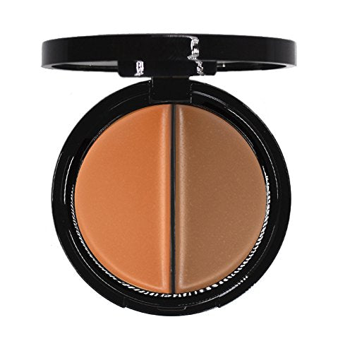 EVE PEARL Dual Salmon Concealer And 102 Concealer Brush Full Coverage Under Brighten Eye Concealer Brush Set Makeup Kit (Deep)