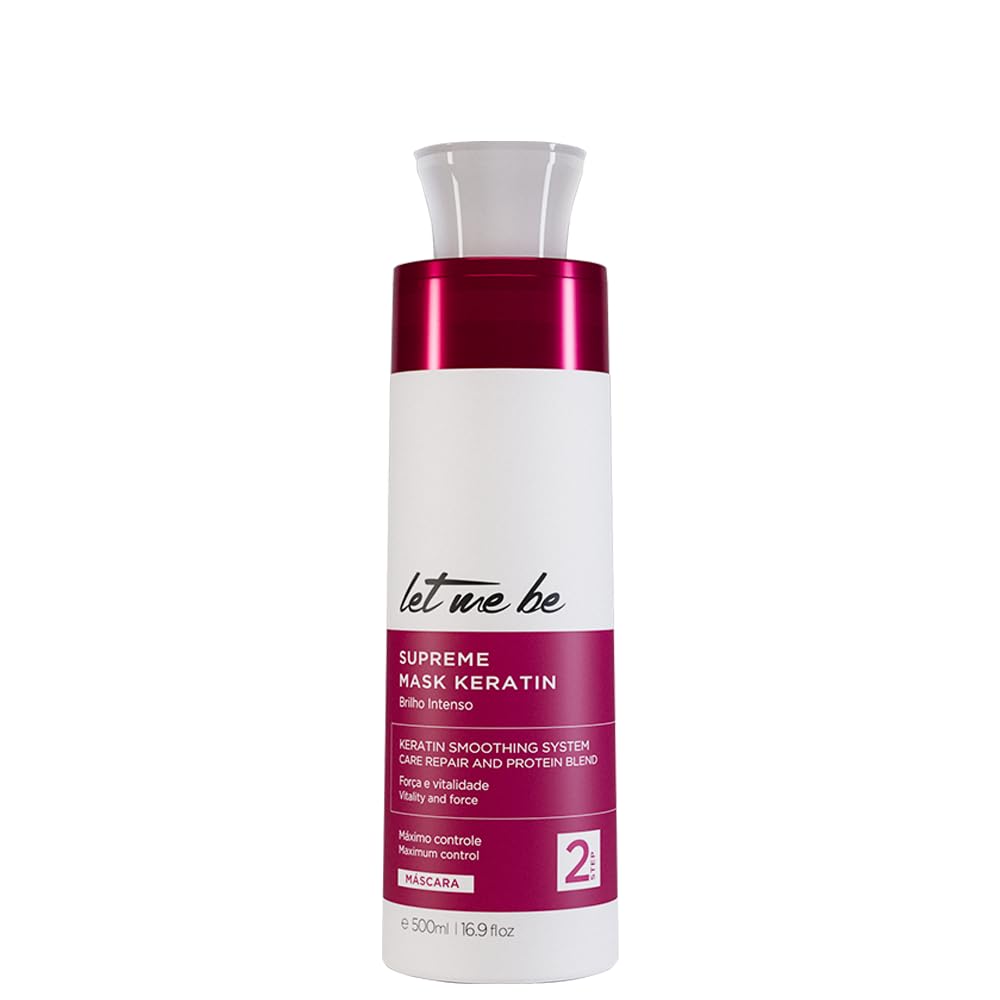 Let Me Be Supreme Mask Keratin Kit – Deep Cleansing Shampoo + Keratin Smoothing System – For Smoother, Shinier, More Manageable Hair – 2x500ml / 17.6 fl.oz.