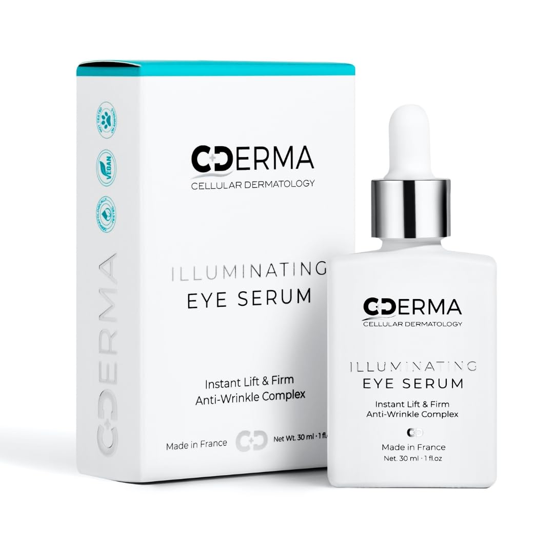 Anti Aging Eye Serum Reduces Wrinkles, Fine Lines, Puffiness & Dark Under Eye Bags. Instant Lift & Firm - Made in France, 1 fl oz