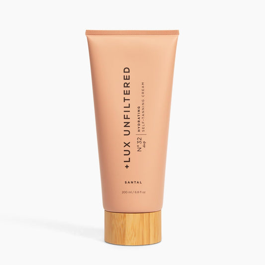 '+ Lux Unfiltered N°32 Deep Gradual Self Tanner, Hydrating Self Tanning Lotion with Shea Butter & Squalane - Non-Sticky, No Transfer, Natural-Looking Tan - Vegan & Cruelty-Free Sunless Tanner - Santal