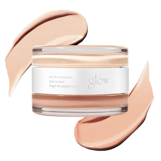 not dry concealer #light #rosysalmon : Vegan-Free, hypoallergenic, premium dual-ended concealer, expertly crafted to flawlessly cover blemishes and dark circles, 0.4 Oz