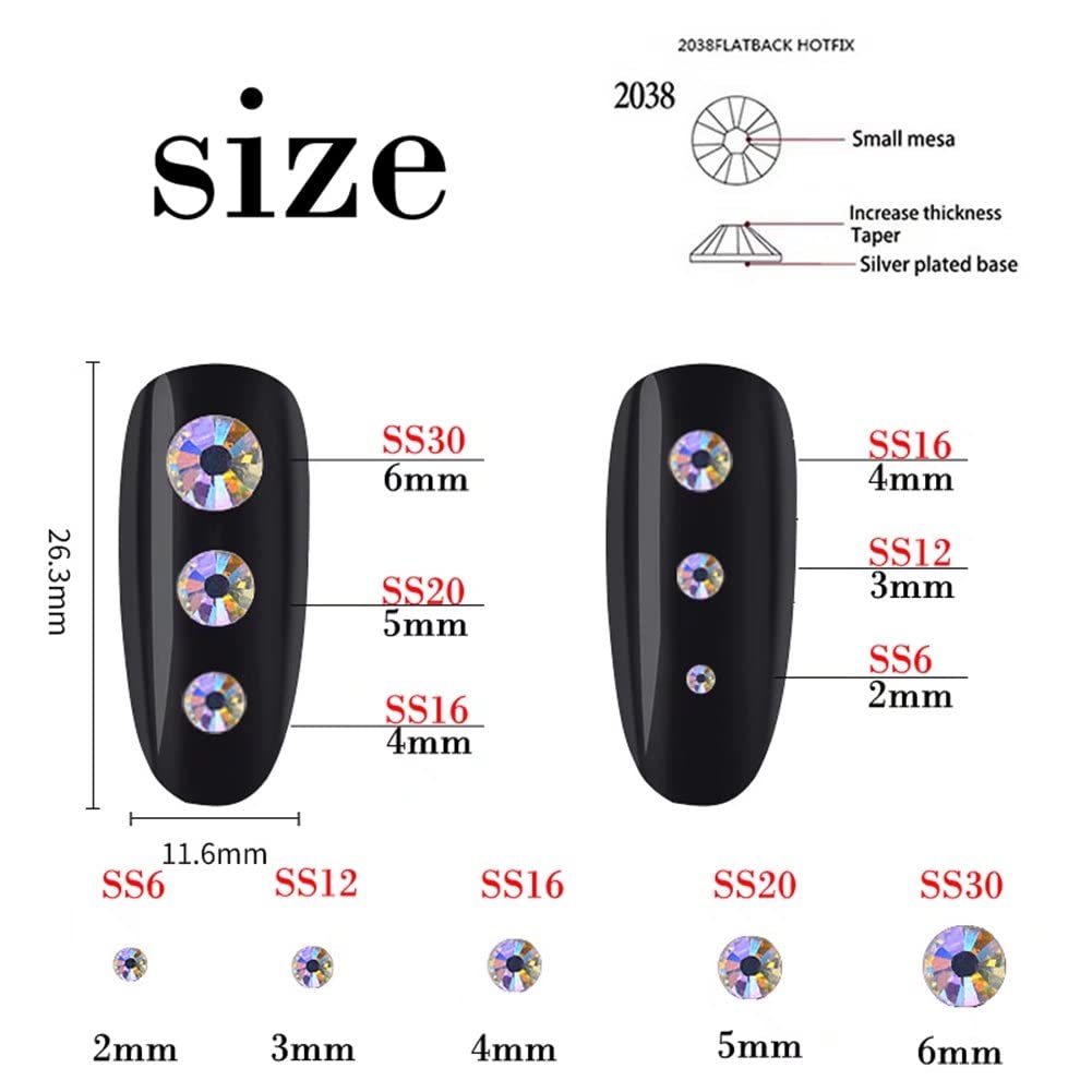 3000 Pieces SS12 3mm Flatback Rhinestones Clear Glass Round Gems Crystals for Nail Art DIY Crafts Clothes Shoes Bags （Olive Green）