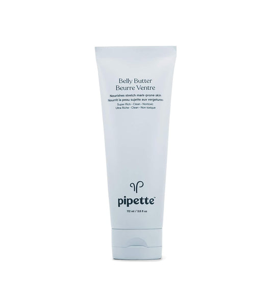 Pipette Belly Butter - Stretch Mark Cream for Pregnancy, Clean Hydrating Ingredients to Help Retain Skin’s Moisture, Shea Butter & Squalane, 3.8 fl oz