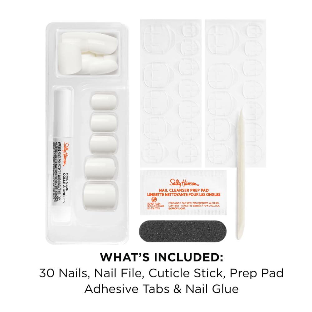 Sally Hansen Instant Cuticle Remover & Salon Effects Perfect Press-On Nails, Get Mod Design, 30 Options