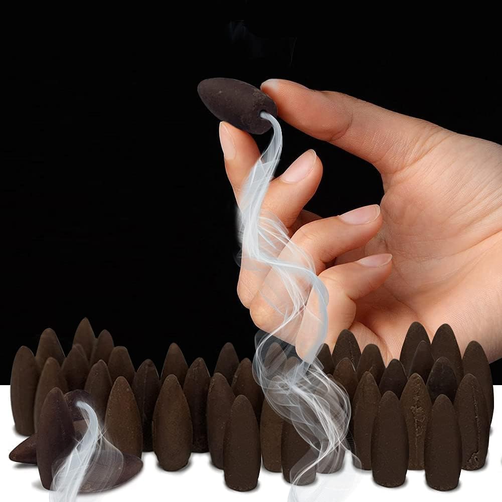Coconut Backflow Incense Cones for Waterfall Aromatic Smoke Fountain Haze Falls