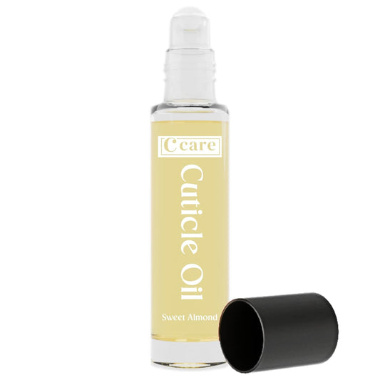 C CARE Sweet Almond Roll-On Cuticle Oil | Natural Revitalizing Hydrating Nail Oil For Repaired Cuticles Overnight | Remedy For Damaged Skin And Thin Nails | Paraben Cruelty Free Formula | 10ml