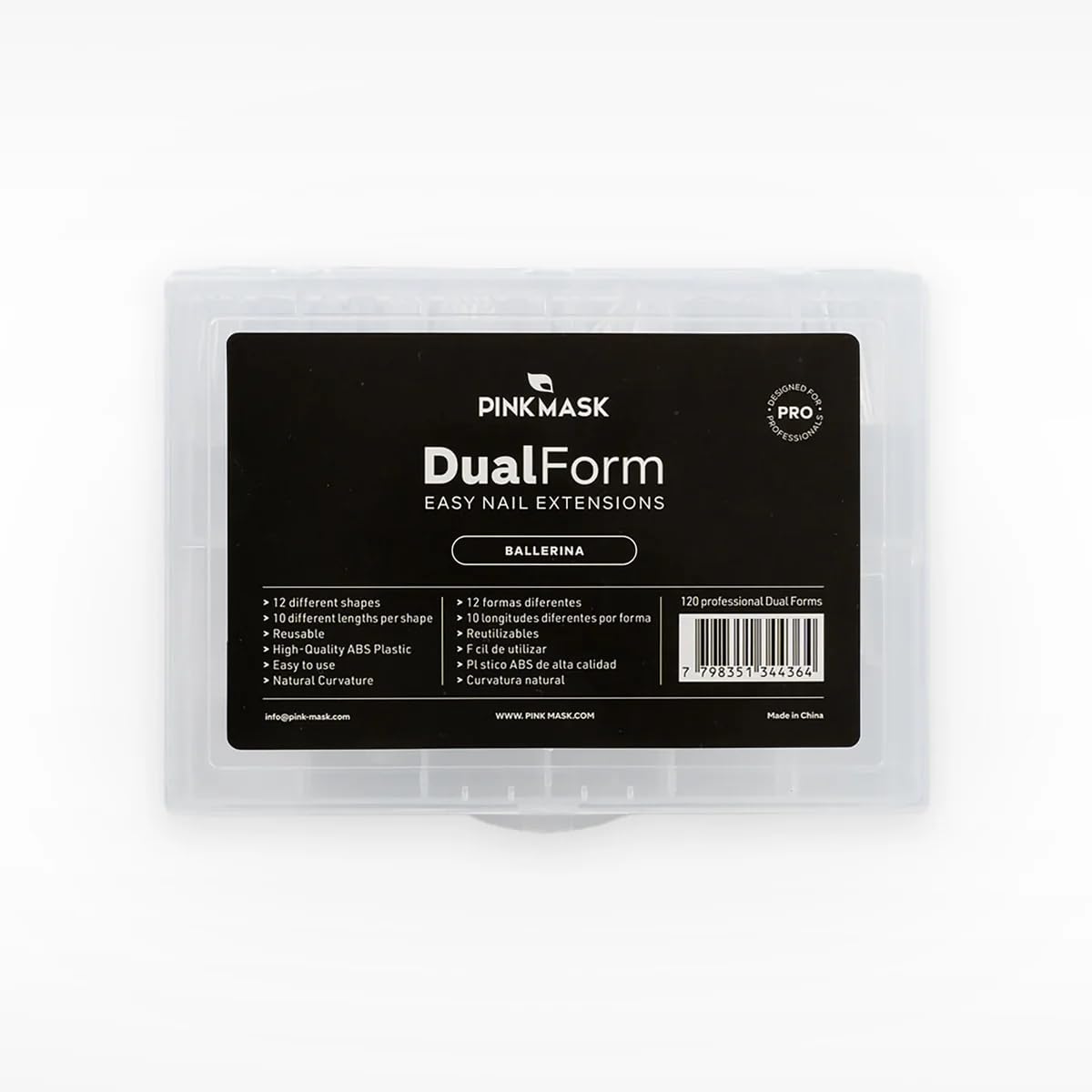 Professional Dual Forms Ballerina - 120 Units for Nail Extensions
