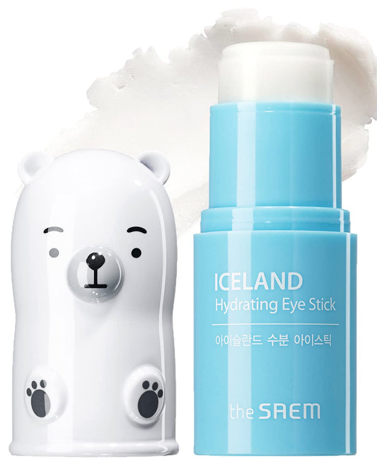 THESAEM Iceland Hydrating Eye Stick 0.24oz - Cooling Eye Balm for Dark Circles and Puffiness – Under Eye Treatment - Reduce Wrinkles and Moisturizing - Minimize Dark and puffy Eyes - Aqua Scent