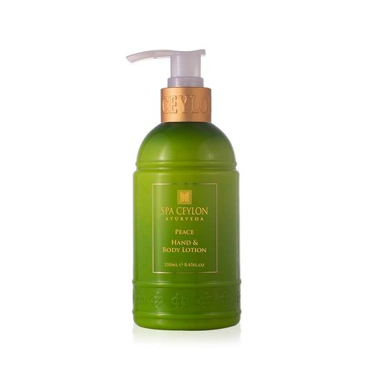 SPA CEYLON Peace Hand and Body Lotion | Calming Herbal Moisturizer with Coconut, Almond & Lemongrass | Gentle & Soothing for All Skin Types