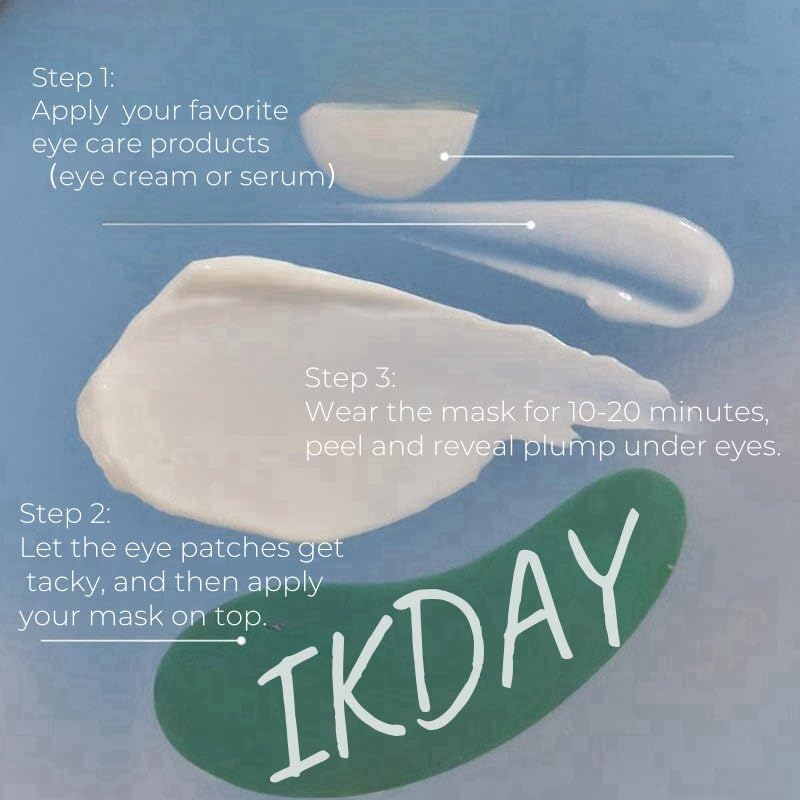 Silicone Eye Patches Reusable Under Eye Patches | Forever Eye Mask Reusable Eye Gel Pads | Eye Patches for Wrinkles &Puffy&EyesDark Circles| Great Skincare Routine for Face (Green -1pair)
