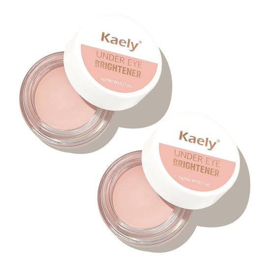 evpct 2Pcs under Eye Brightener, Nourishing Luminous under Eye Concealer Color Corrector for Dark Circles, Waterproof Naturactor Concealer Pot make up for Eye Ring corrector de ojeras, 08# Light Pink