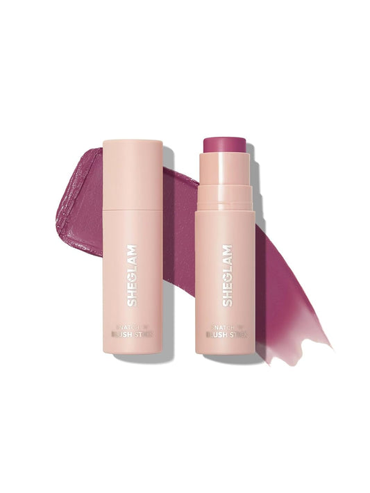 SHEGLAM Snatch N Cream Blush Stick Longlasting High Pigment Blush for Cheeks - Plum Wine