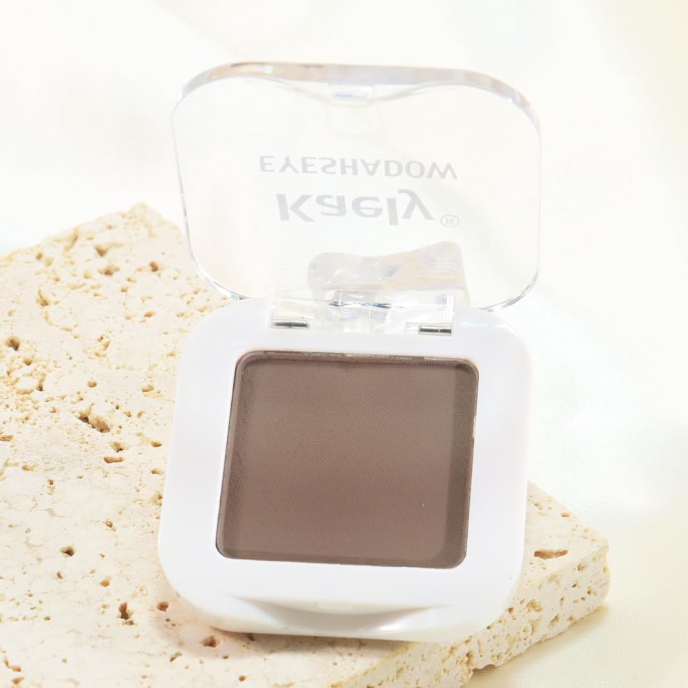 Kaely Pressed Single Eyeshadow Makeup, Cocoa Brown Matte Highly Pigmented Monochrome Eye Shadow Palette, Waterproof Neutral Powder Mini Eyeshadow, sombras para ojos, Lightweight Blendable, 18