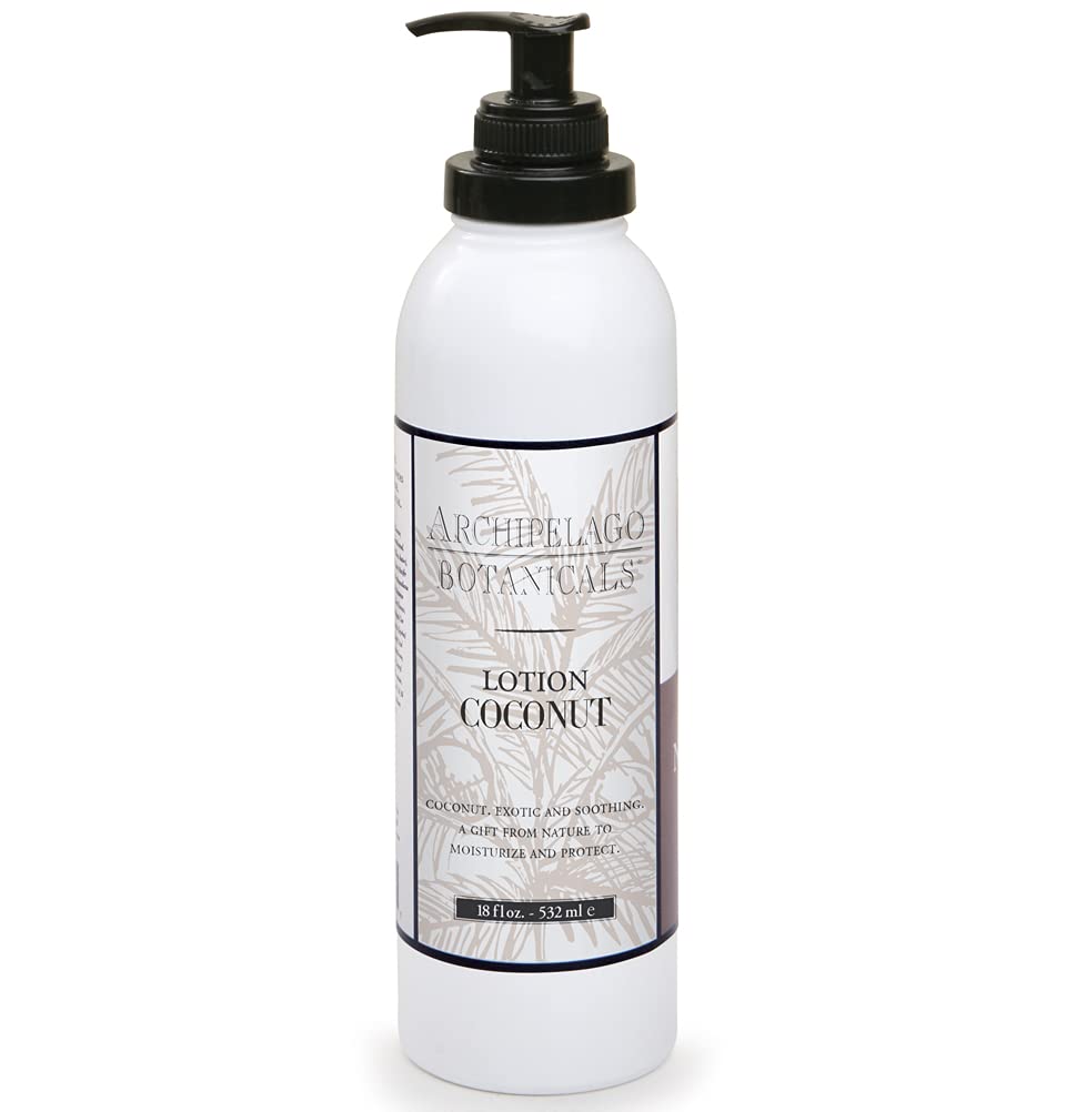 Archipelago Botanicals Coconut Moisturizer, Nourishing Coconut Body Lotion for Hydrated, Vibrant Skin, Paraben Free, Phthalate Free, 18 oz
