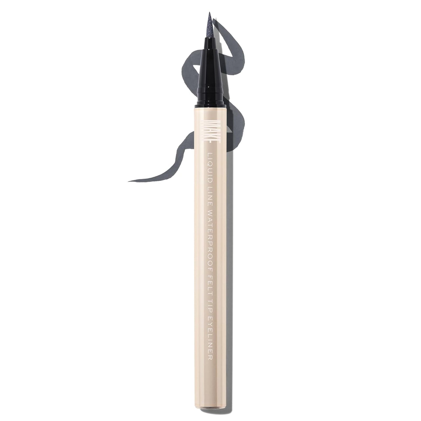 MAKE Beauty Liquid Line Waterproof Liquid Eyeliner Pen. Smudge-Proof Felt Tip for Precise Application of Lines, Wings, and Graphics. Long Lasting Eye Liner - Shade, Carbon Matter