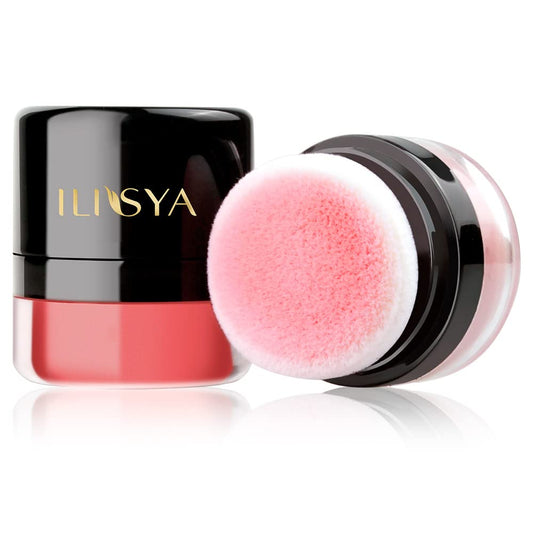 ROUSE Face Blush Powder Makeup Soft Mushroom Blush for Cheeks Long Lasting Makeup Powder Highlight - Matte Finish (Coral Red)