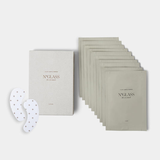 '+ Lux Unfiltered Cooling Under Eye Patches - Anti-Slip Caffeine Infused Korean Eye Mask - Reduces Puffiness, Brightens, & Hydrates Skin - Fragrance Free, Vegan, & Cruelty Free - 10 Count