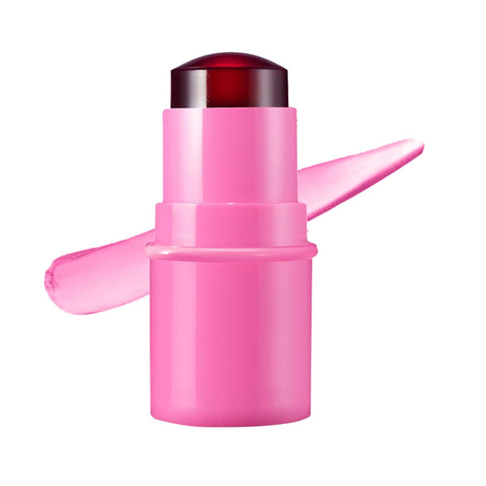 Milk Jelly Blush Stick, Lip and Cheek Makeup Cooling Water Jelly Tint,Vegan & Cruelty Free. (Rose pink)