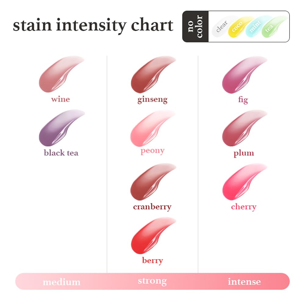 NOONI Korean Lip Oil - Applecherry | Long-Lasting, Moisturizing, Plumping, Revitalizing for Dry Lips, Waterproof, No Peel Off, Hydrating, Nourishing Crystal Clear, 0.12 FL Oz