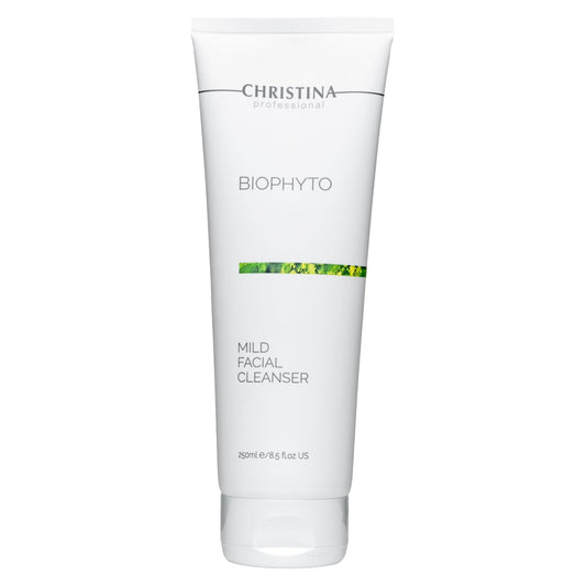 '-CHRISTINA- Biophyto Mild Facial Cleanser with Green Tea and Cucumber Extracts - 250 ml - Soapless Gentle Face Wash and Daily Facial Cleanser for All Skin Types