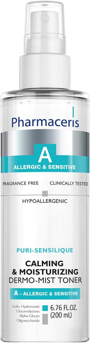 Calming Mist Toner - Soothing & Hydrating Face Mist for Sensitive & Allergy-Prone Complexion; Restores pH, Refreshes & Supports Skin’s Barrier & Microbiome Puri-SENSILIQUE, 6.76 fl oz