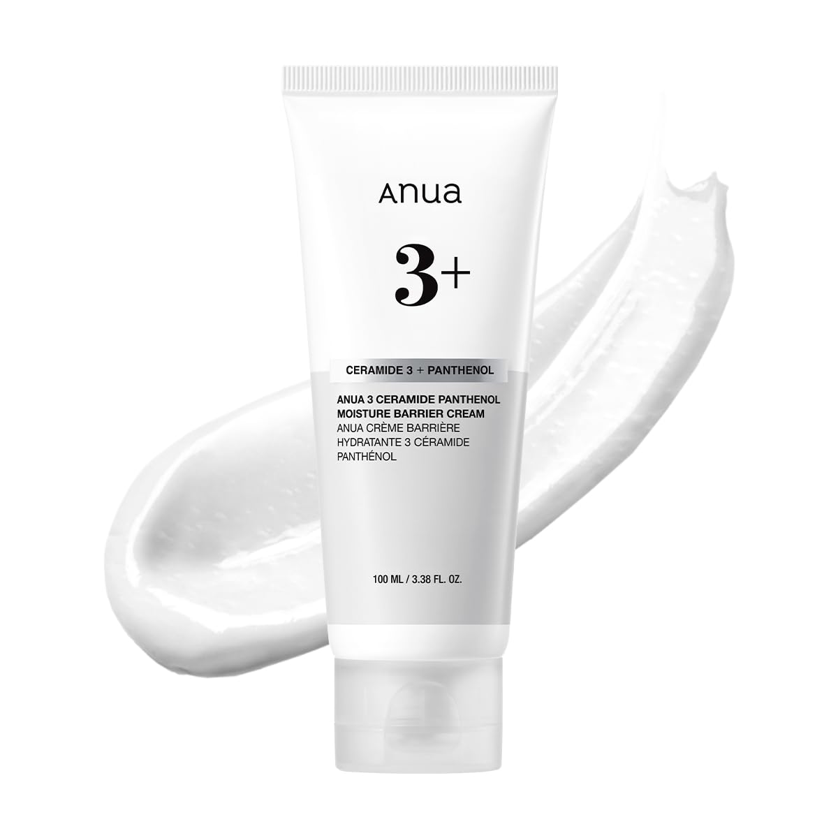 ANUA 3 Ceramide Panthenol Moisture Barrier Cream, Hydrating Face Moisturizer for Normal Skin, Panthenol, Ceramide, Centella for Skin Barrier Non Comedogenic, Korean Skincare (100ml/ 3.38 fl. oz.)
