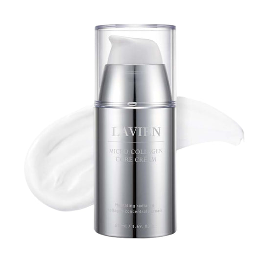 LAVIEN Micro Collagen Core Cream - Nourishing Facial Cream, Hydration and Elasticity - 60.3% Collagen Extract, Hydrolyzed Elastin, Shea Butter, Suitable for All Skin Types - 50 ml Bottle