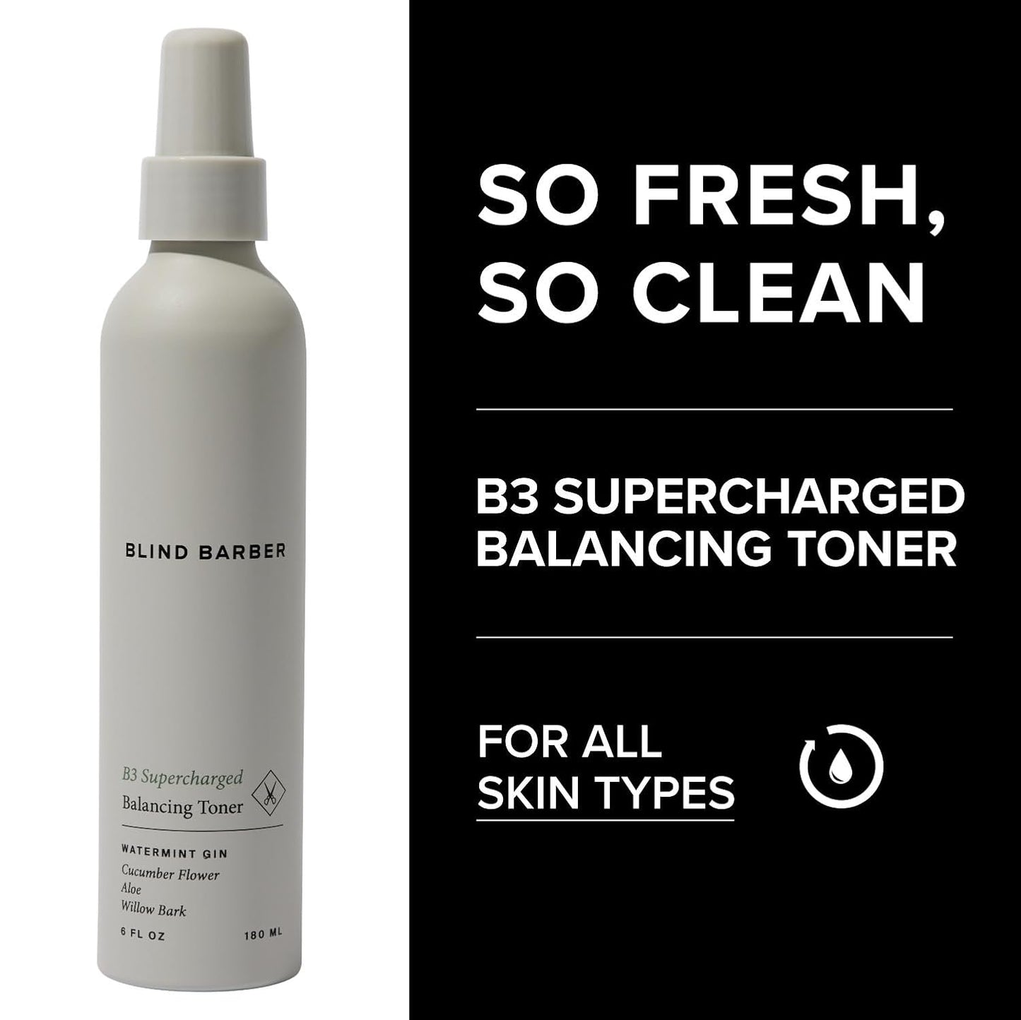 Blind Barber Regimen Skin Care Set - Face Scrub, Under Eye Cream, Supercharged Face Toner, Rice Bran Facial Cleanser & Hydrating Balm - 5 Mens Skin Care Products for Daily Use - (5 Count)