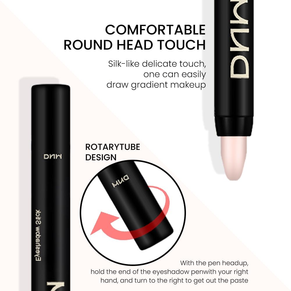 evpct 2Pcs Cream Eyeshadow Sticks Set for Eyes Waterproof, Desert Matte Eye shadow Stick Pencil Pen Bulk sombras en crema para ojos 28+28