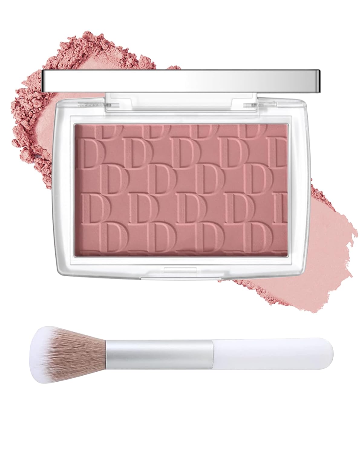 Powder Blush Palette, Matte Powder Makeup Blush for Cheeks, Natural Glow Face Blush Contour Palette, Lightweight, Smooth, High Impact Buildable Color, Long-lasting All-Day Face Enhancing -#Rosewood