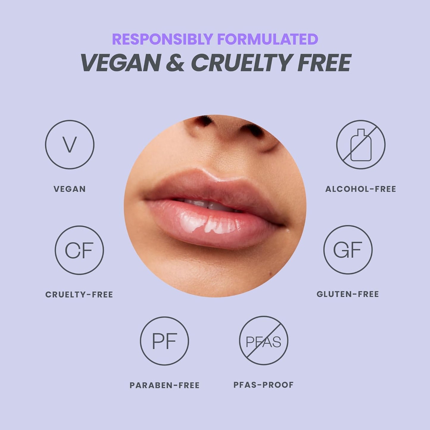 Wonderskin Lip Oil - Lip Rehab Serum Oil, Hydrating and Moisturizing Clear Serum for Dry Lips - Natural, Vegan and Non-sticky (Clear)