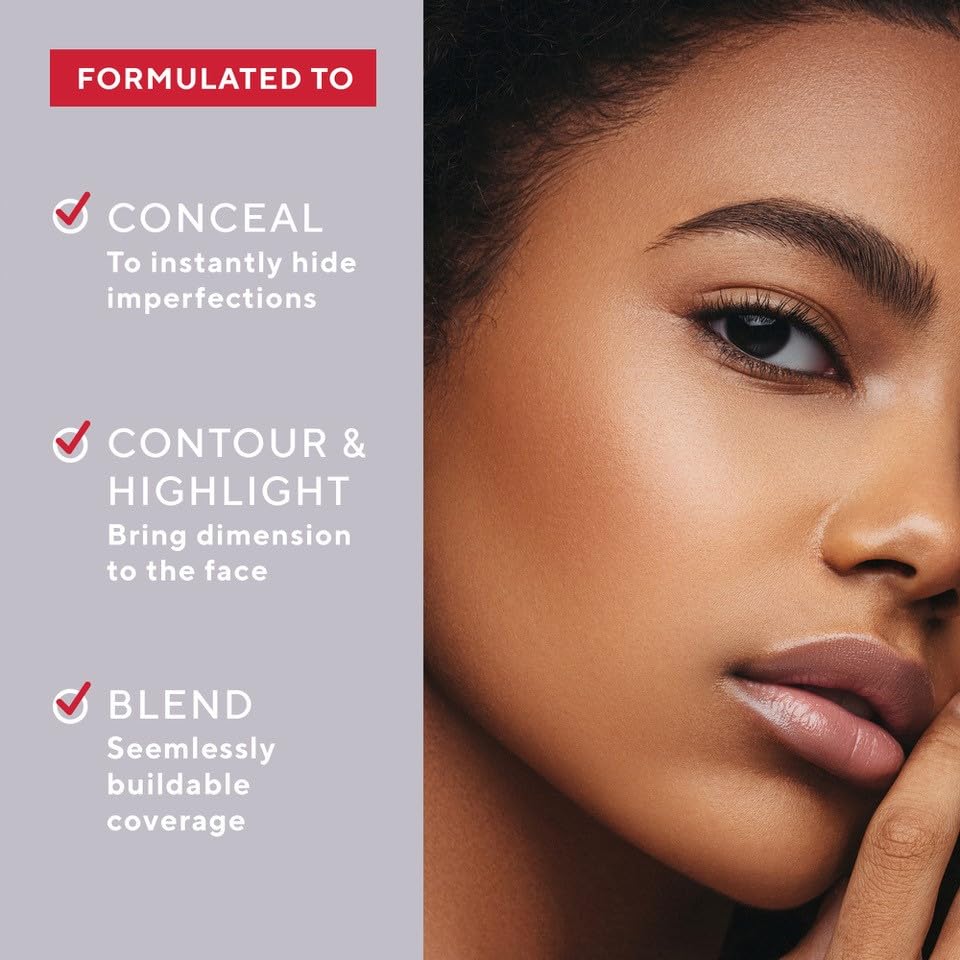 Mirabella Invincible For All Perfecting Under Eye Concealer Full Coverage - Hydrating Makeup Concealer for Dark Circles, Fine Lines & Wrinkles w/Hyaluronic Acid - Medium M150